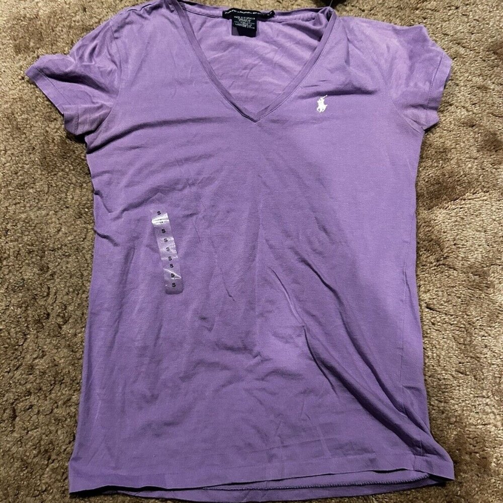 purple ralph Lauren v neck womens medium